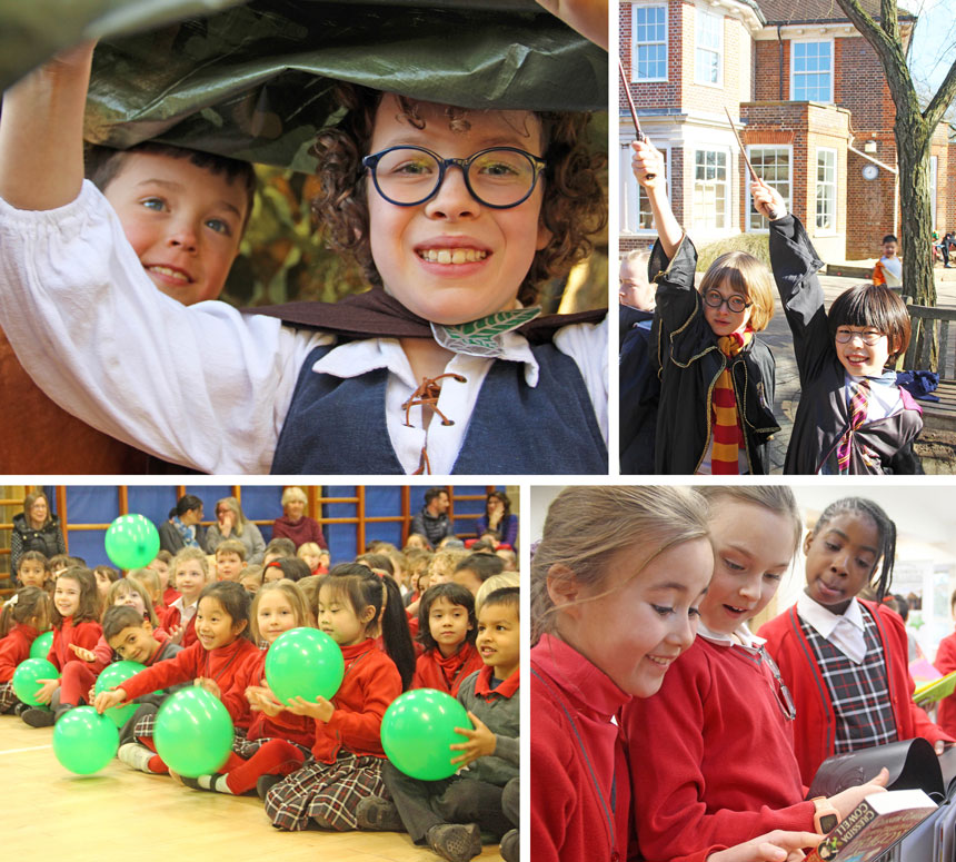 pupils dressed in their favourite book character costume