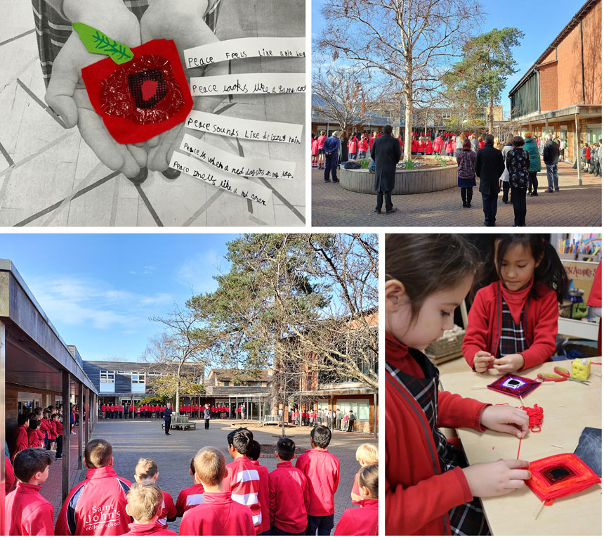 remembrance day pupils commemorate in piazza